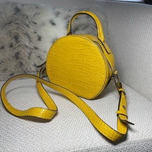 Topshop Yellow Blair Circle Handbag